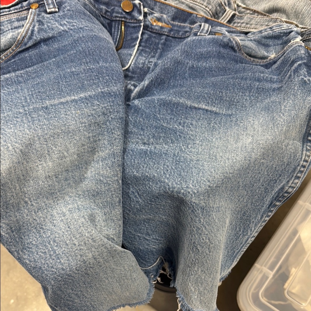 Blue Denim Cutoff Shorts Size 38 Men’s